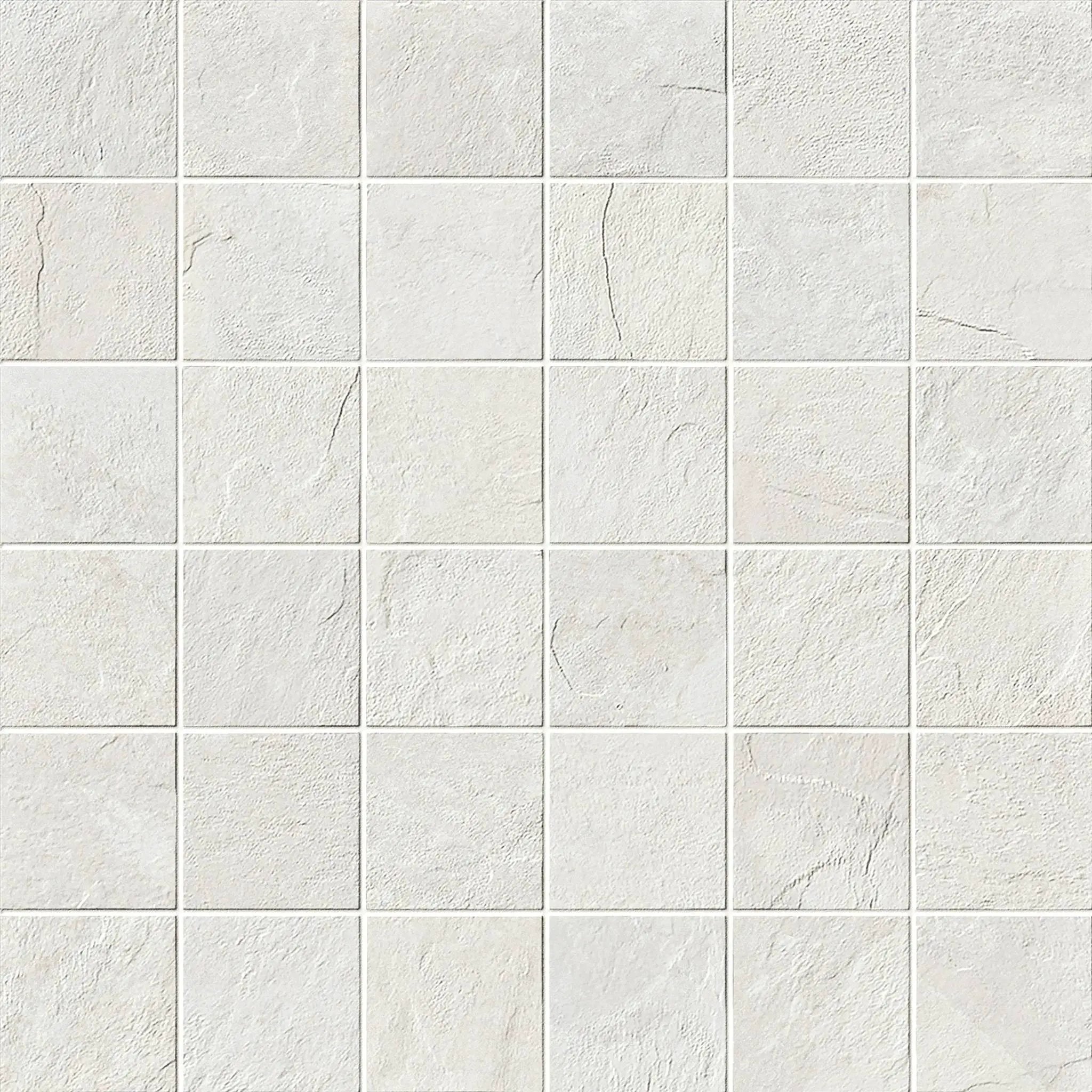 Essence Montauk White Mosaic A Slate Look Porcelain Mosaics 12x12 by landmarkceramics