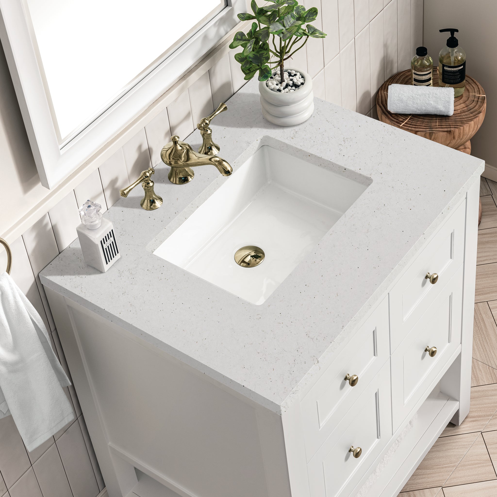 James Martin Breckenridge 30" Single Bathroom Vanity, Bright White, view 25