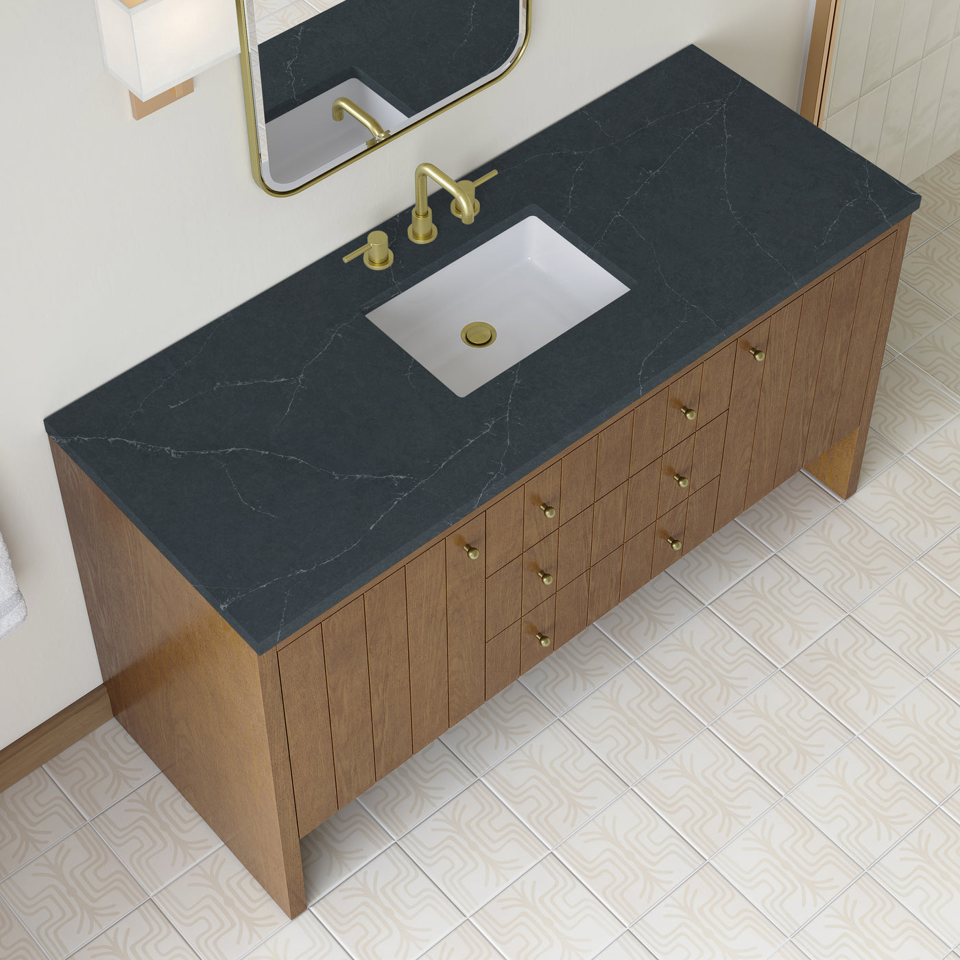 James Martin Hudson 60" Single Bathroom Vanity, Honey Oak, view 40