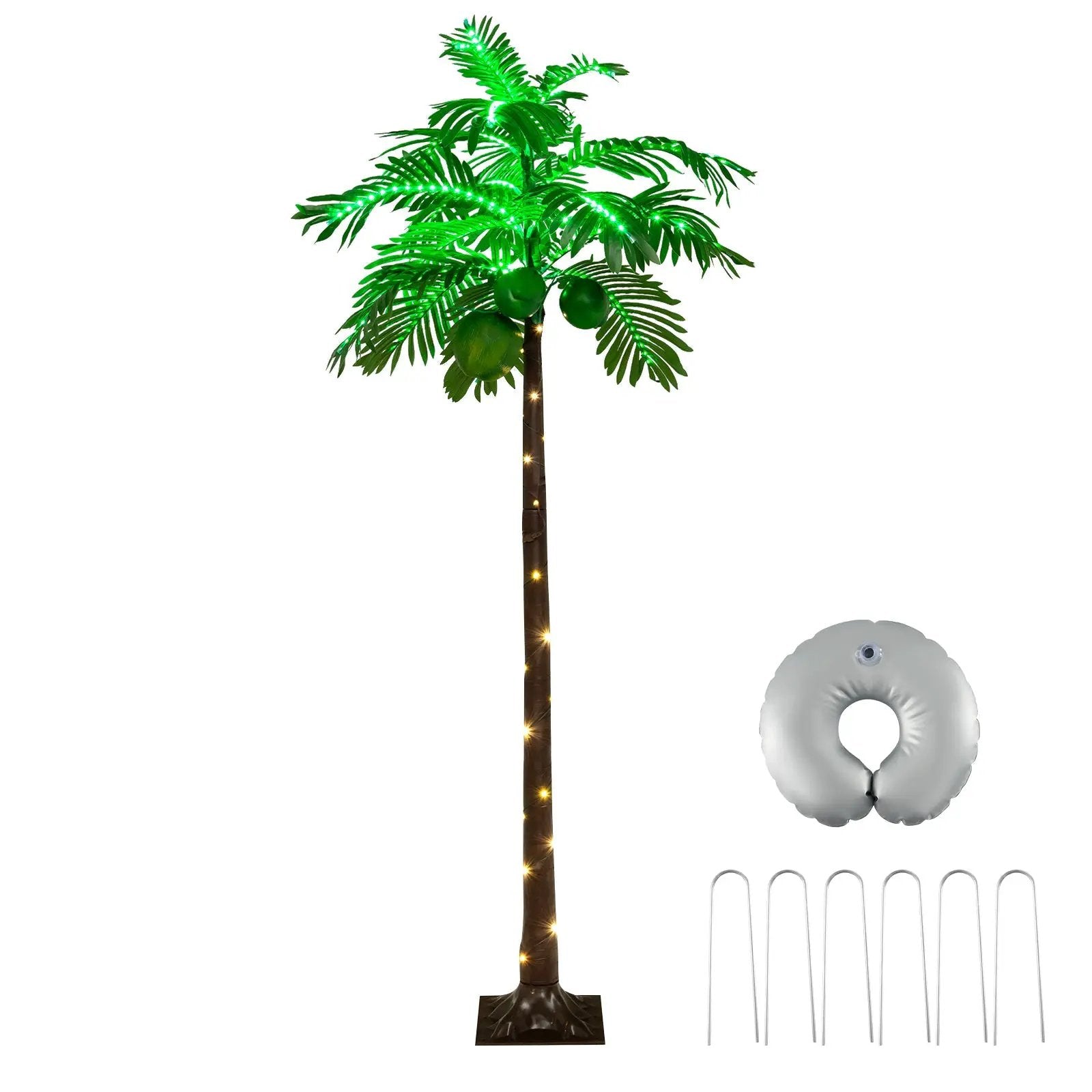 6 FT LED Lighted Artificial Palm Tree Hawaiian Style Tropical with Water Bag by DirectDeals
