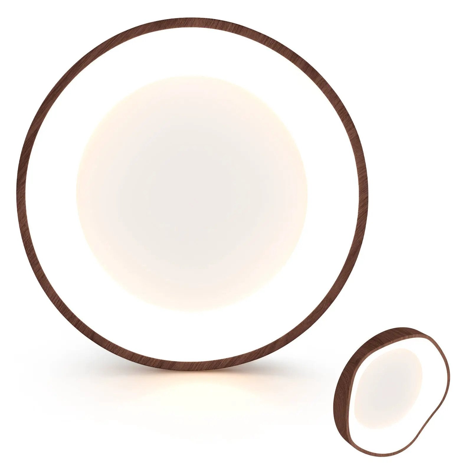 24W Modern LED Mount Ceiling Light with Wood Pattern and Metal Frame by DirectDeals