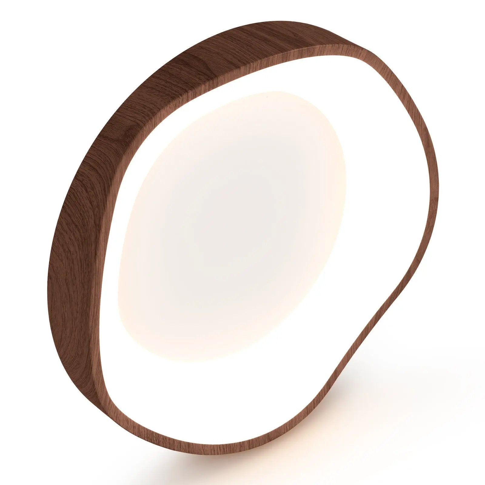 24W Modern LED Mount Ceiling Light with Wood Pattern and Metal Frame by DirectDeals