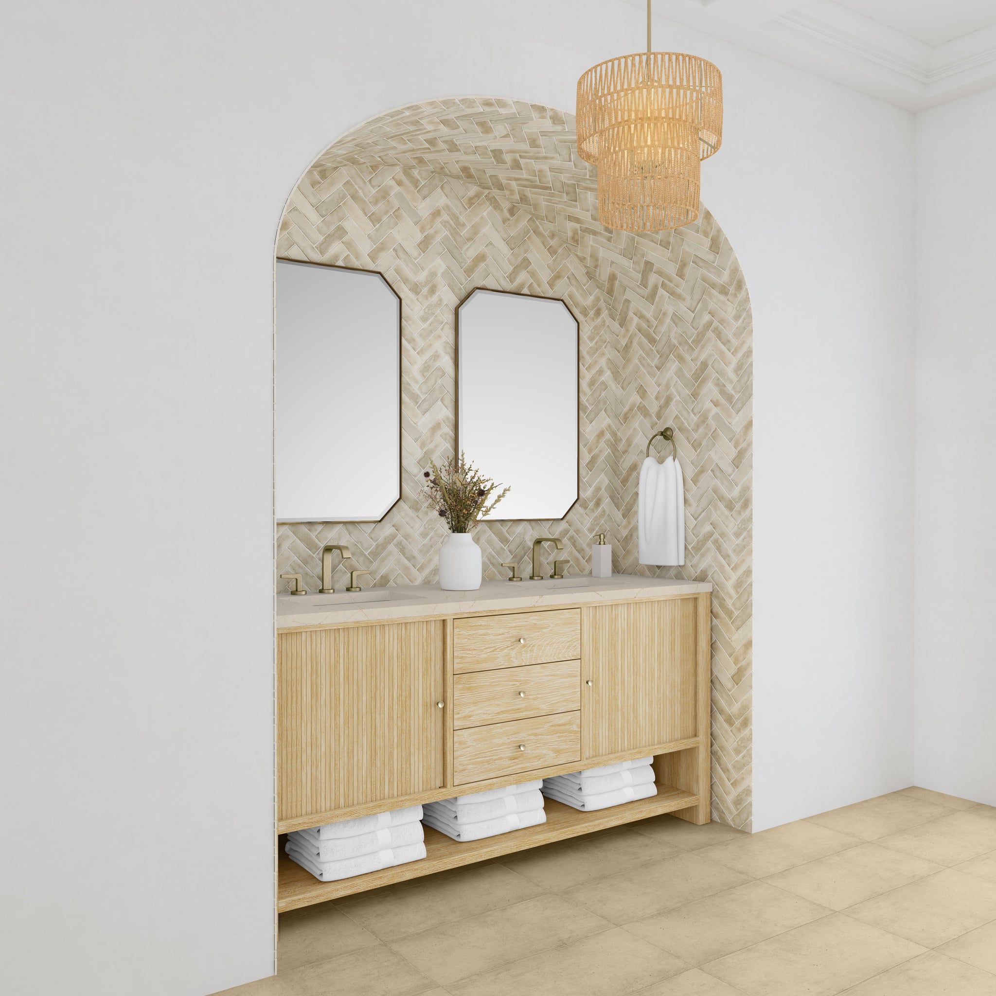 James Martin Marigot 72" Double Bathroom Vanity, Sunwashed Oak, view 25