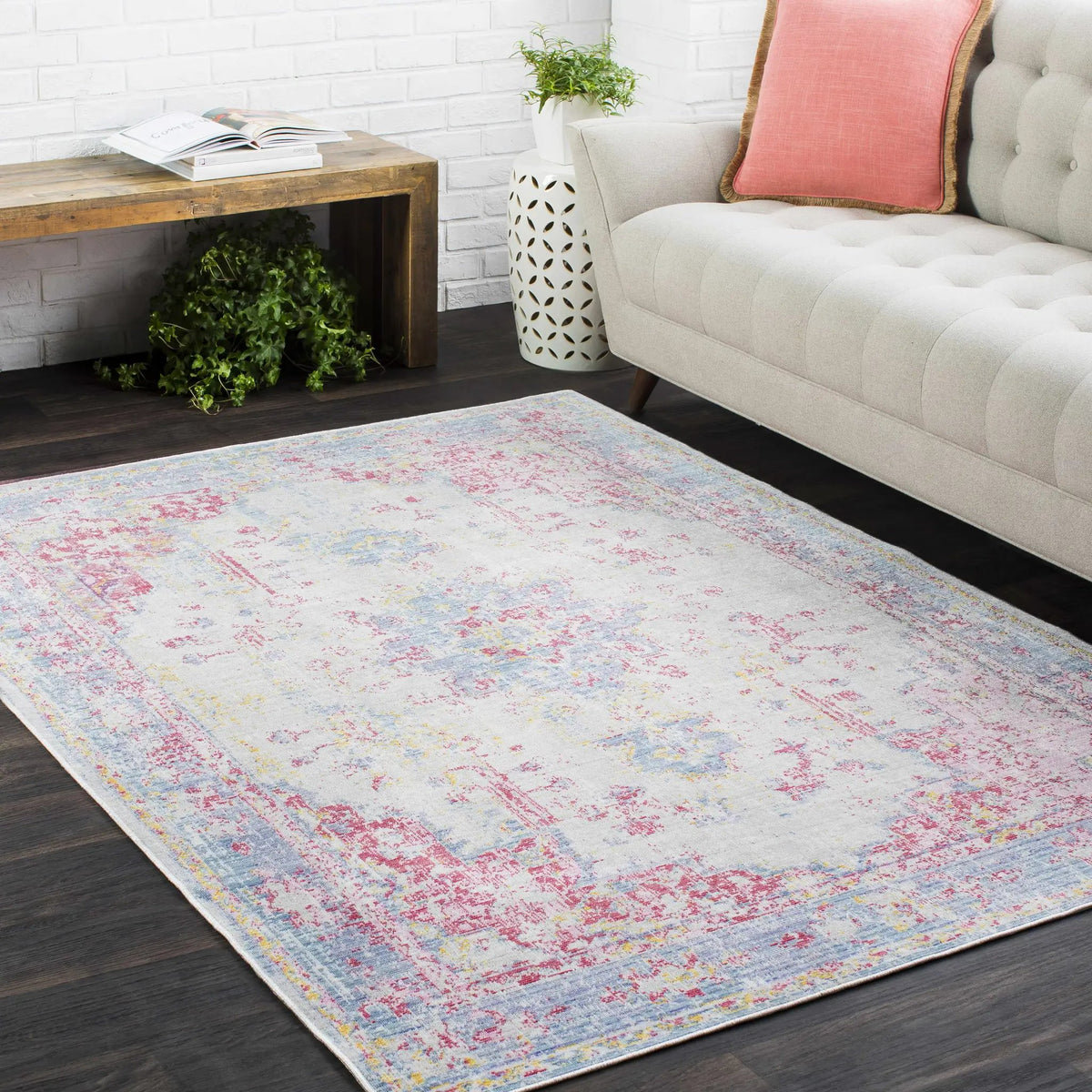 Eufaula Area Rug, installed in a room