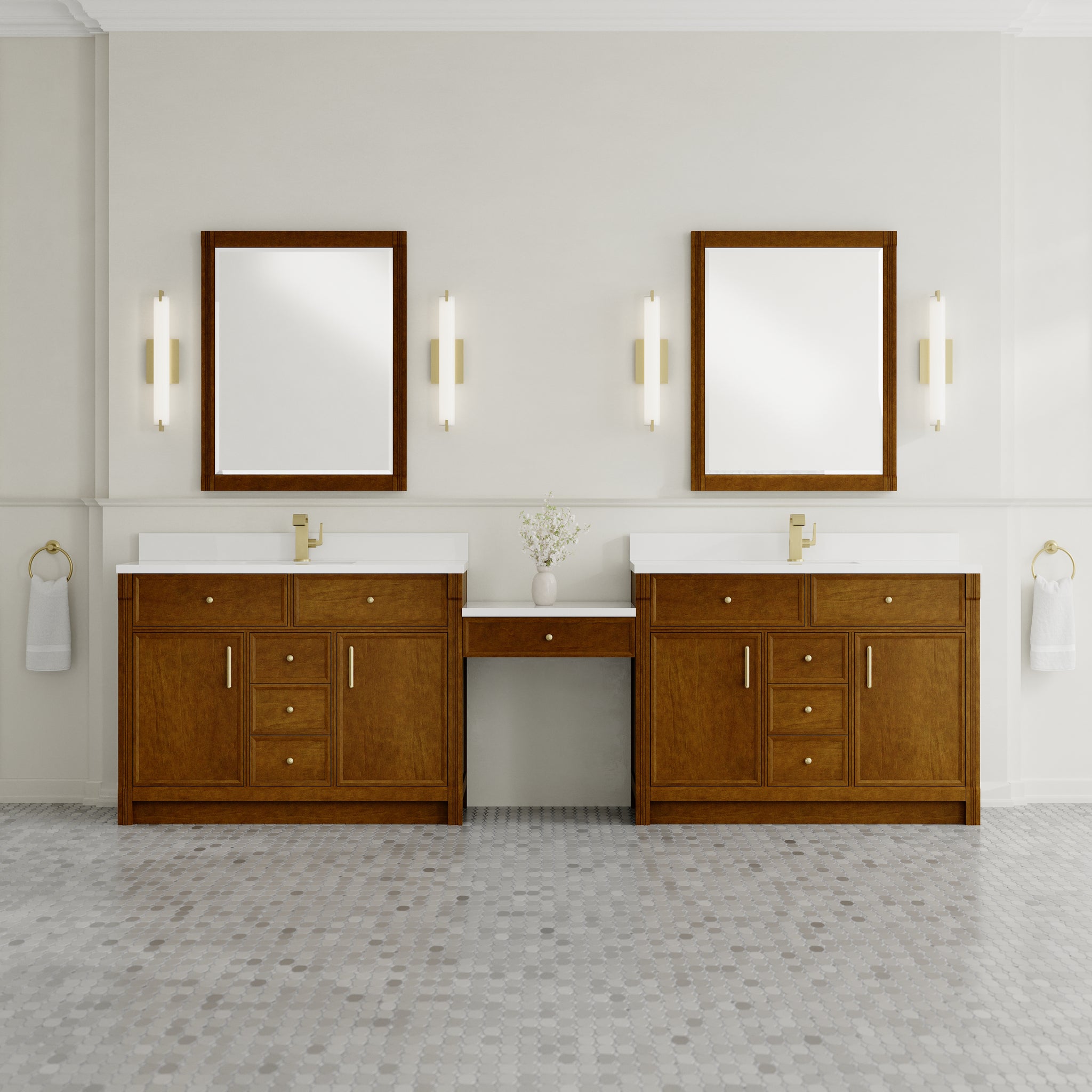 James Martin Bellshire 120" Single Bathroom Vanity, Honey Oak, view 3