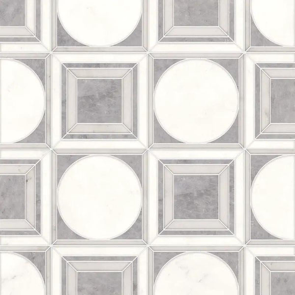 European Grey Multi Finish Cicero Marble Mosaics 12x12