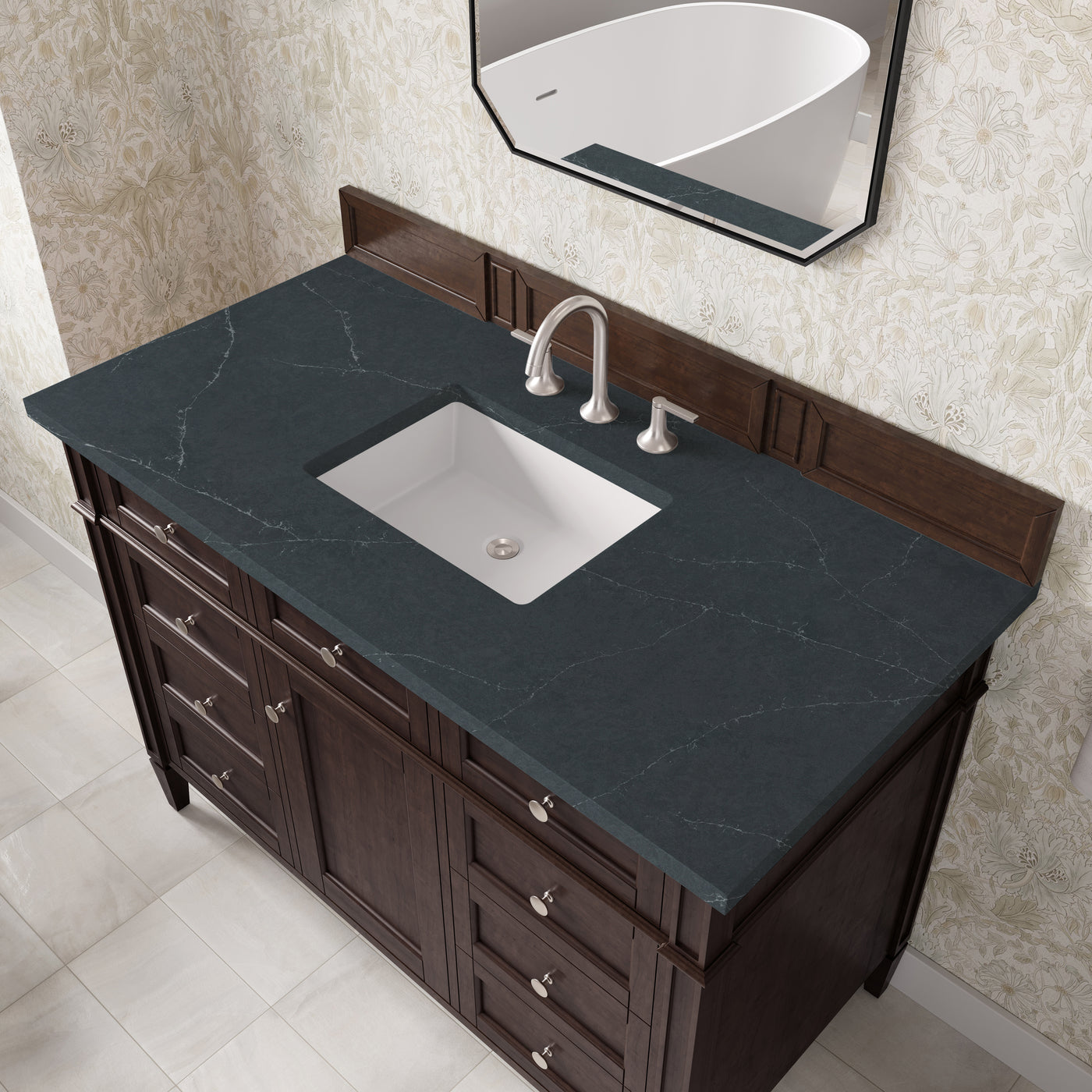 James Martin Brittany 48" Single Bathroom Vanity, Burnished Mahogany, view 39