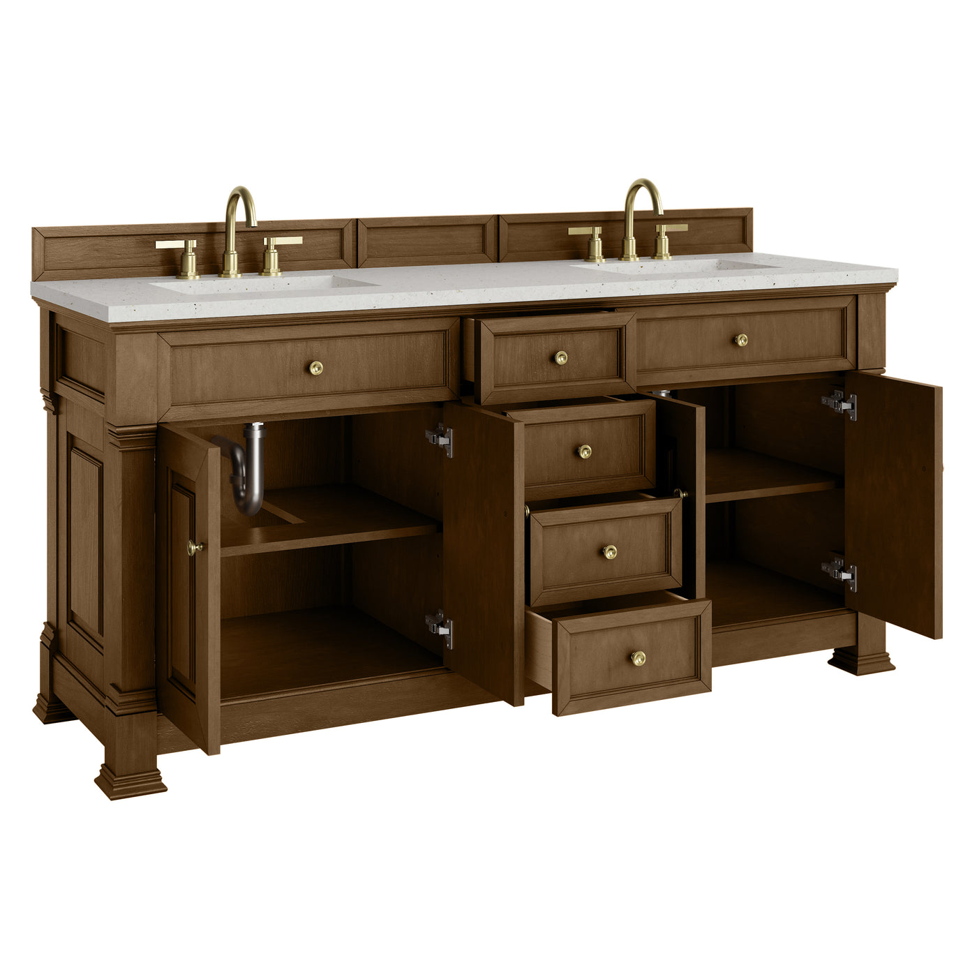 James Martin Brookfield 72" Double Bathroom Vanity, Honey Oak, view 21