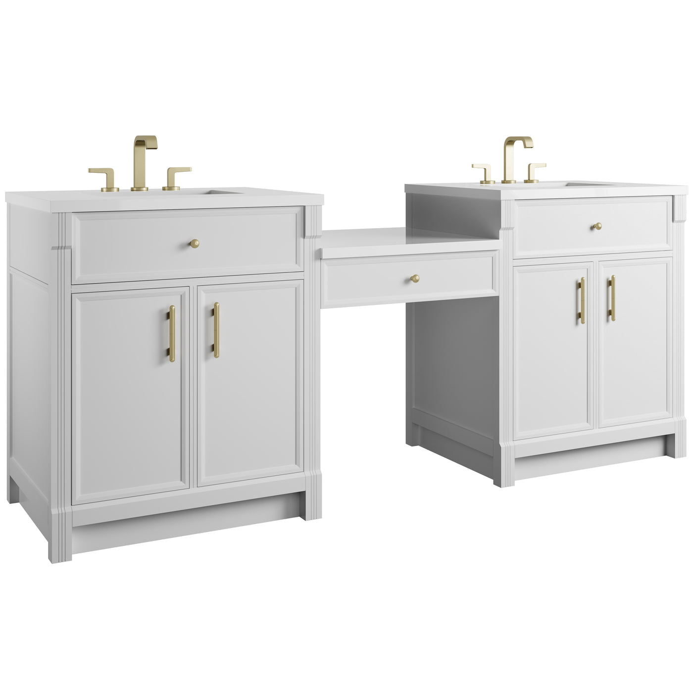 James Martin Bellshire 84" Double Bathroom Vanity, Bright White, view 24