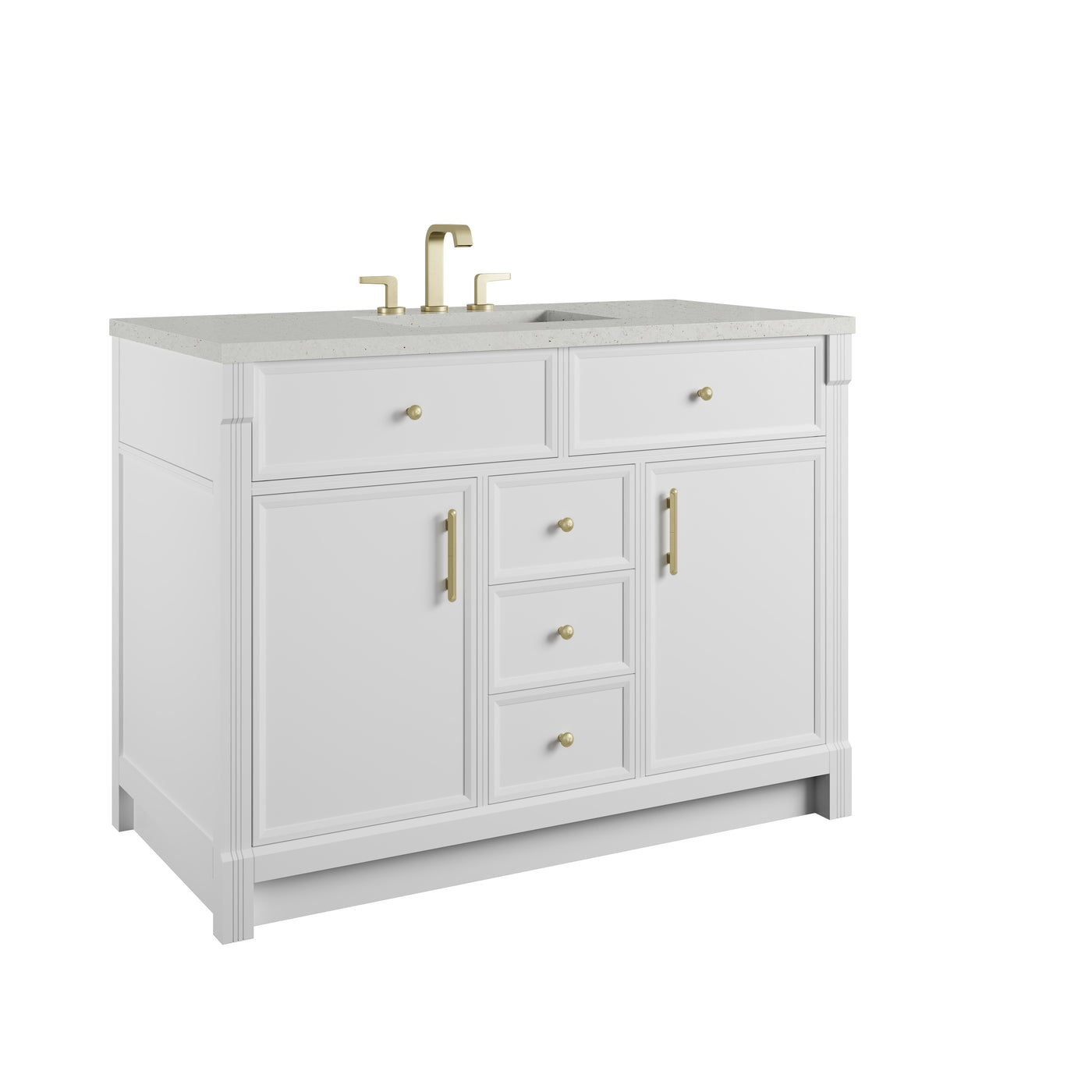 James Martin Bellshire 48" Single Bathroom Vanity, Bright White, view 34
