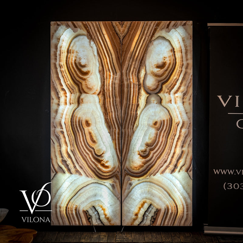 Exotic Sahara Onyx Wall Panels - 63" Tall, 21.75" Wide Per Panel - (Large #1), photo 11 of 11