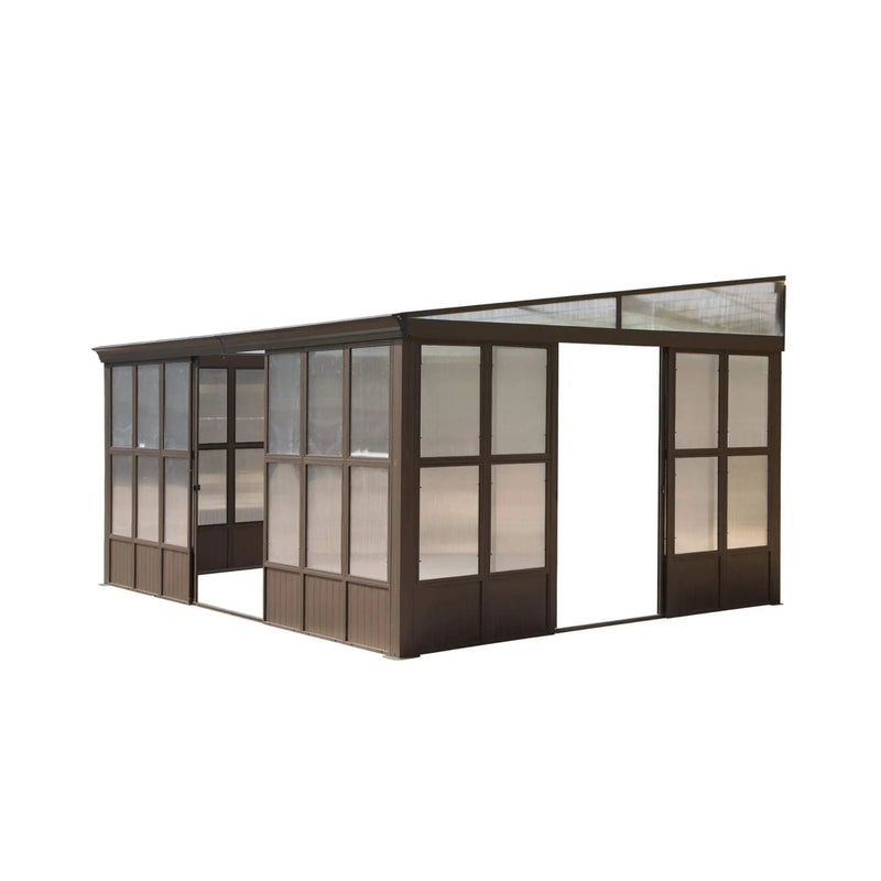 [12X16FT] Alora Horizon Extra-Large Heavy-Duty All-Season Sunroom With Sliding Doors And Polycarbonate Windows (SAK98357) by SAKSBY WHOLESALE