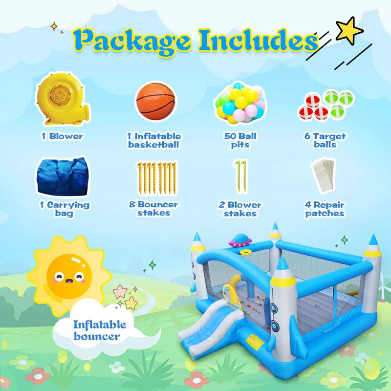 Extra-Large Multifunctional Jump'N Slide Inflatable Bouncer With Blower (SAK81243) by SAKSBY WHOLESALE