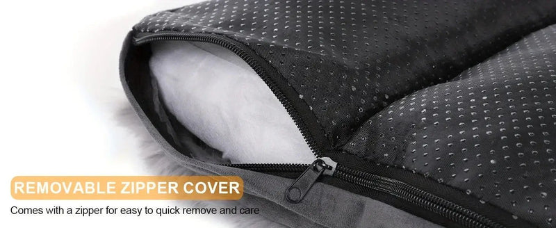 Extra Large Orthopedic Dog Bed - Luxurious Plush Faux Fur Kennel, Bite-Resistant, Dirt-Repellent and Machine Washable Pet Mat with Anti-Slip Bottom, Stylish for Living Rooms, All-Season Comfort & Joint Support for Large Dogs by House Of Avana