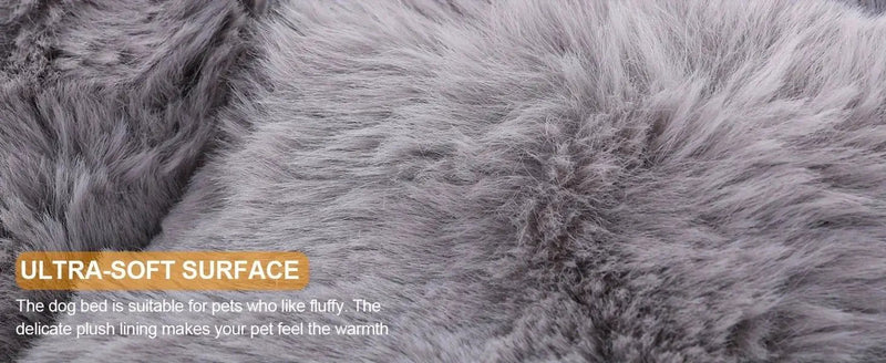 Extra Large Orthopedic Dog Bed - Luxurious Plush Faux Fur Kennel, Bite-Resistant, Dirt-Repellent and Machine Washable Pet Mat with Anti-Slip Bottom, Stylish for Living Rooms, All-Season Comfort & Joint Support for Large Dogs by House Of Avana