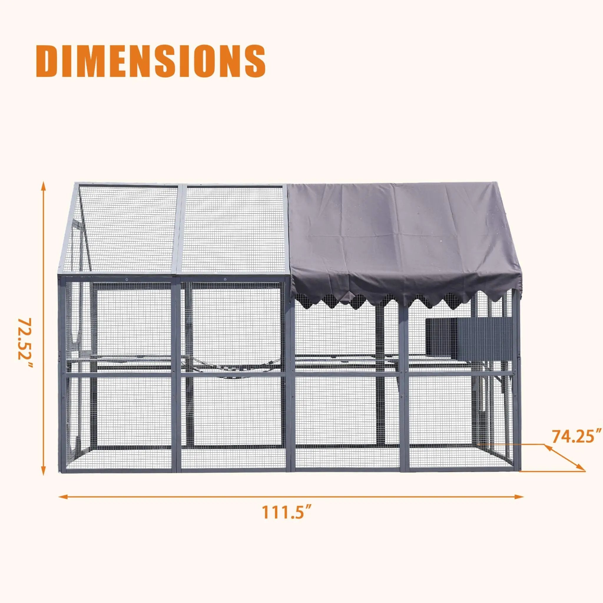 Alora Extra Large Outdoor Cat Kitten Playpen House With Platforms, And Waterproof Cover (SAK55092) by SAKSBY WHOLESALE