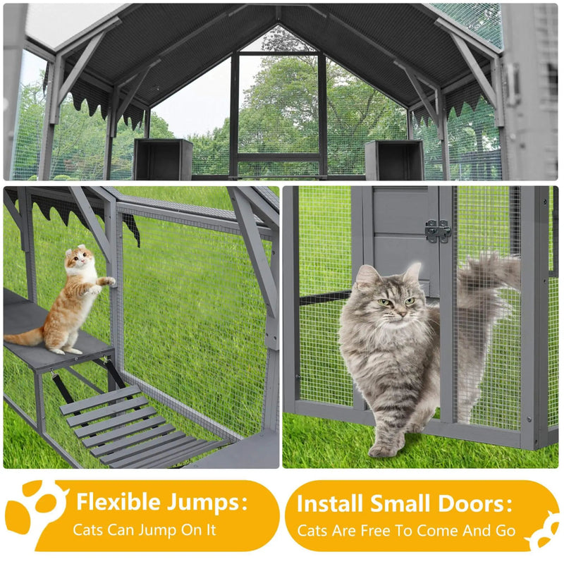 Alora Extra Large Outdoor Cat Kitten Playpen House With Platforms, And Waterproof Cover (SAK55092) by SAKSBY WHOLESALE