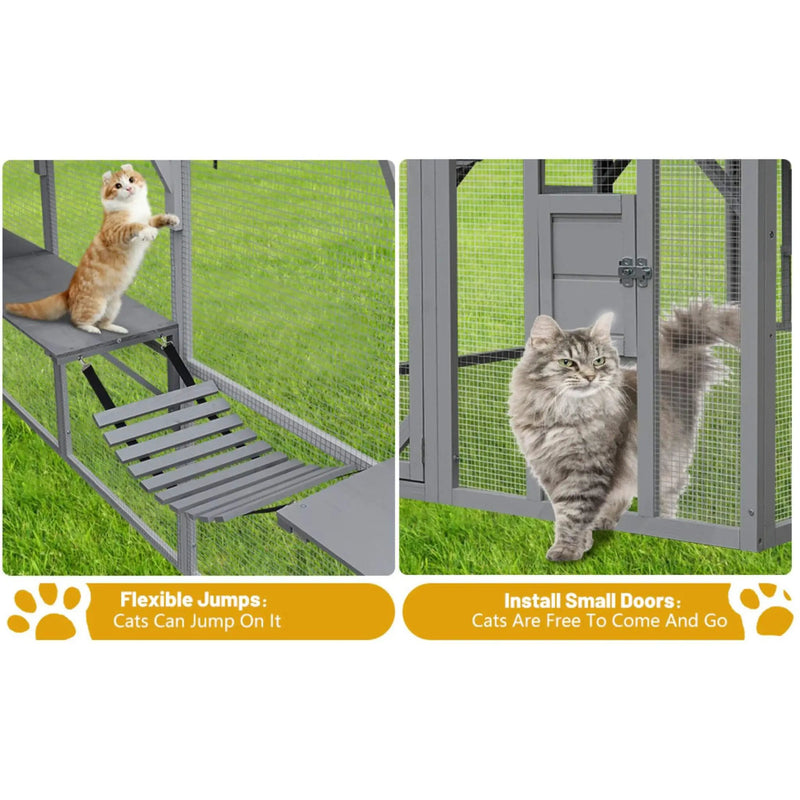 Alora Extra Large Outdoor Cat Kitten Playpen House With Platforms, And Waterproof Cover (SAK55092) by SAKSBY WHOLESALE