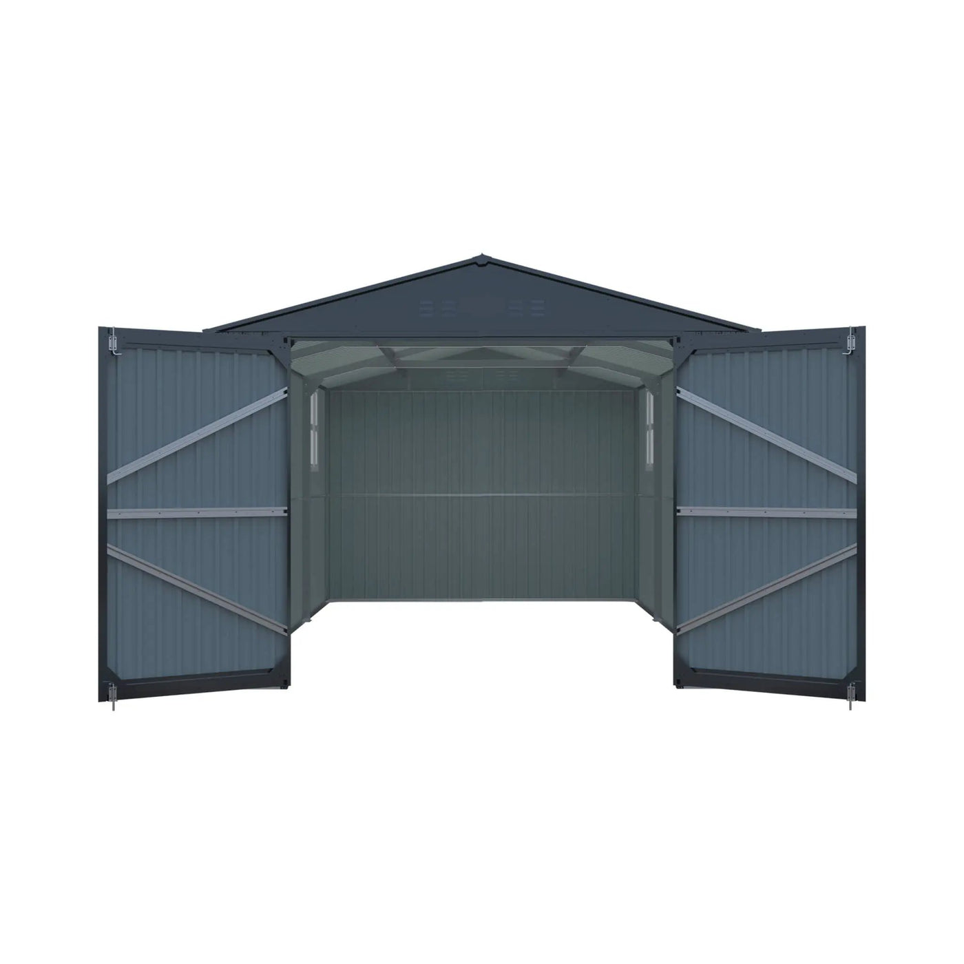 Extra-Large Outdoor Galvanized Steel Outdoor Storage Shed With Skylight Roof (SAK42671) by SAKSBY WHOLESALE