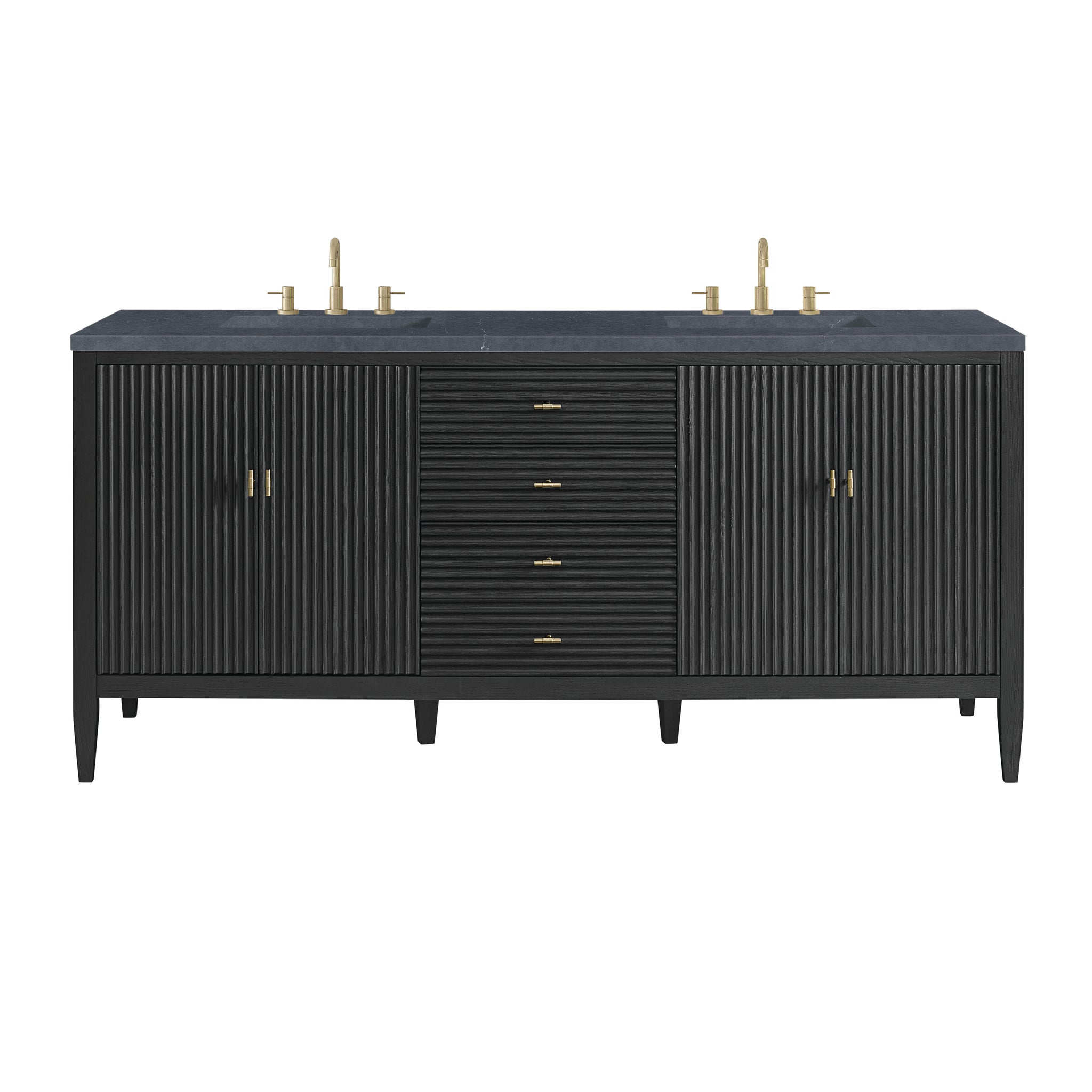 James Martin Myrrin 72" Double Bathroom Vanity, Carbon Oak, view 35