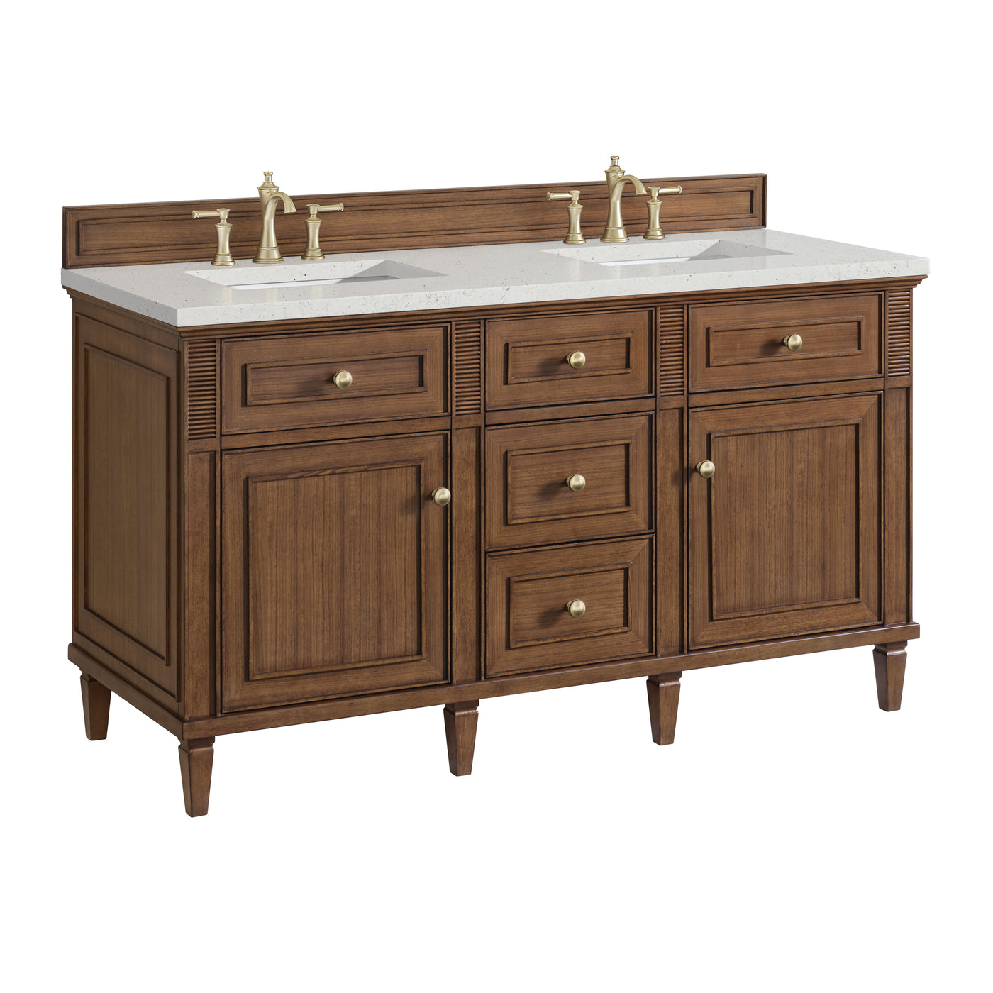 James Martin Lorelai 60" Double Bathroom Vanity, Mid-Century Walnut, view 36