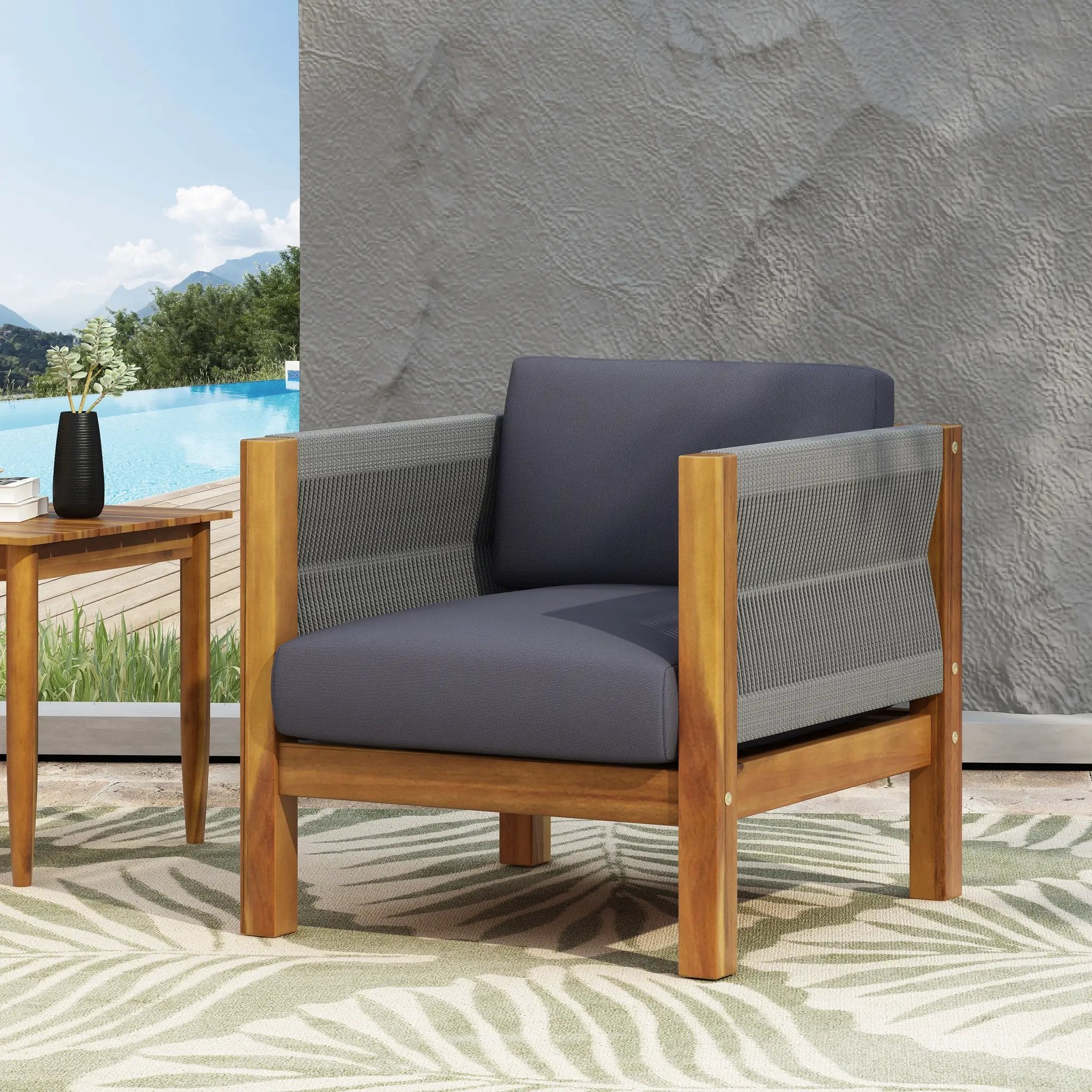 Laurel Outdoor Club Chair Set of 2 by HouseOfZazla