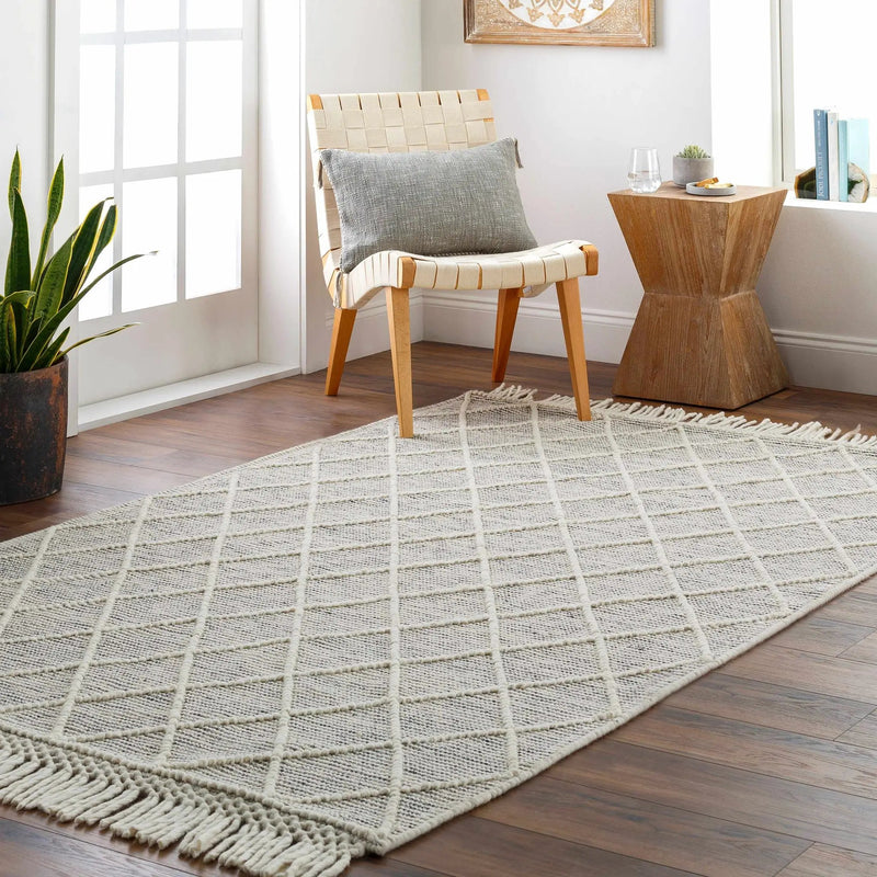 Ezria Wool Rug with Tassels - Clearance by Boutique Rugs