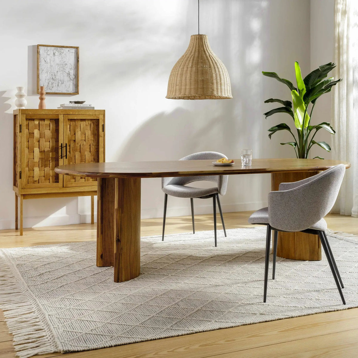 Ezria Wool Rug with Tassels - Clearance, installed in a room 2
