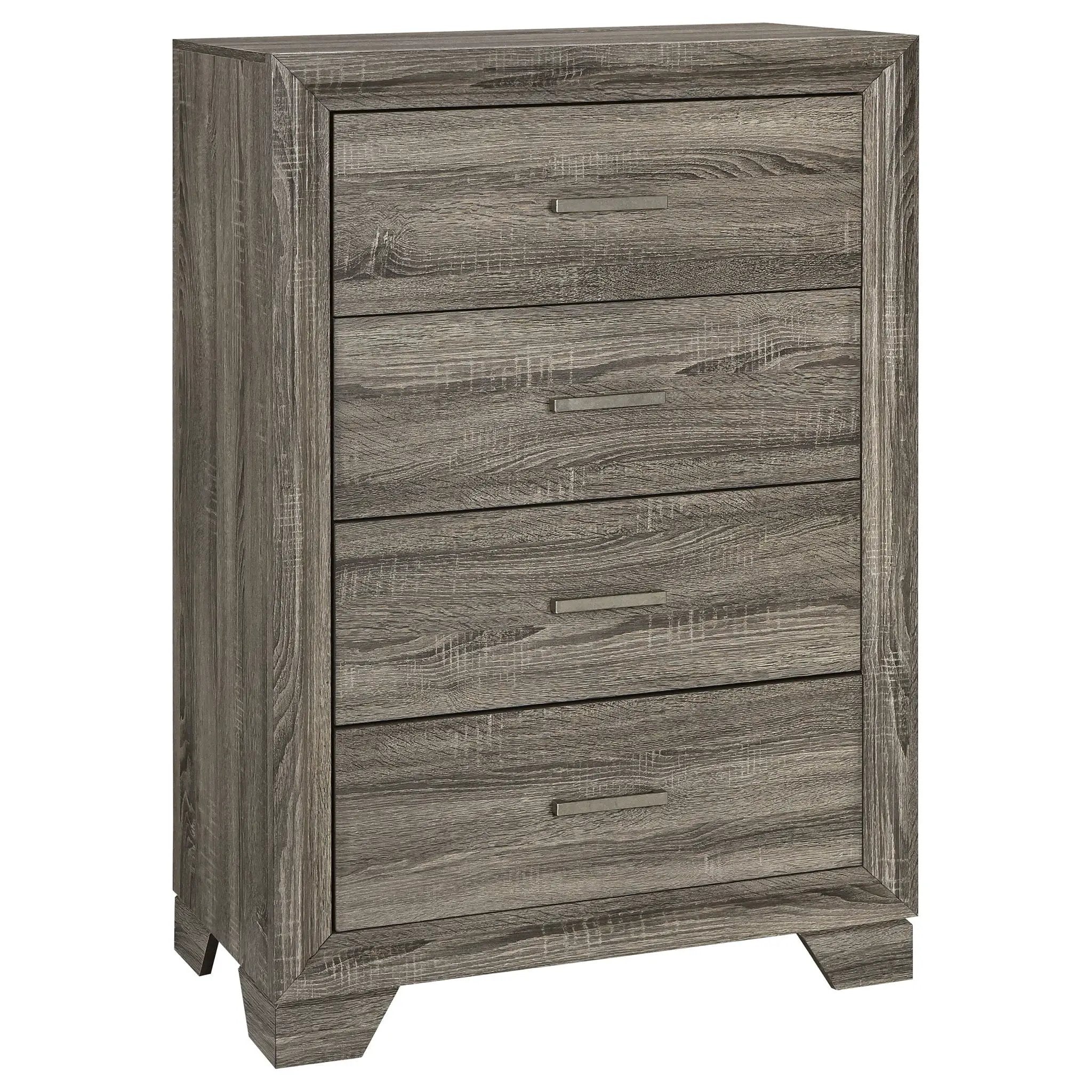 Wright 4-drawer Chest of Drawers Brown Oak by Unique Piece Furniture