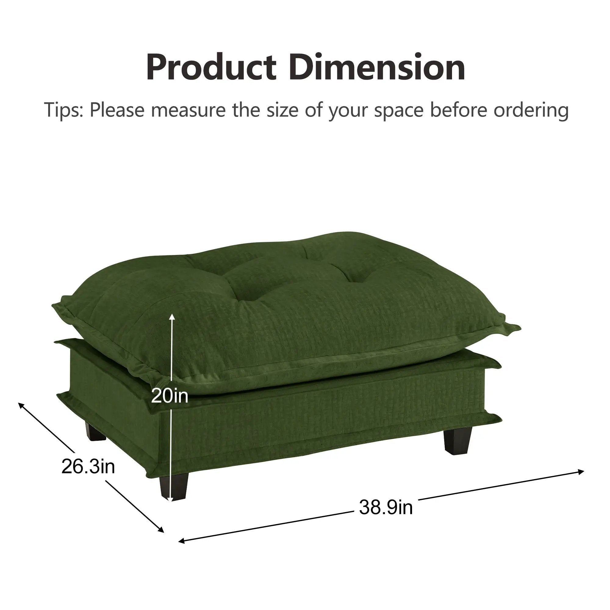 73 Chenille Ottoman by HouseOfZazla