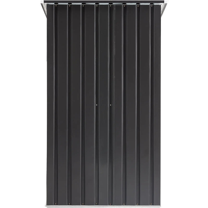Outdoor Storage Shed, Metal Steel Garden Shed With Single Lockable Door, Small Shed Outdoor Steel Utility Tool Shed For Backyard Patio Garden Lawn - Black by HouseOfZazla