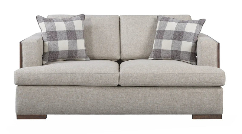 Niamey - Loveseat With 2 Toss Pillows - Walnut by Unique Piece Furniture