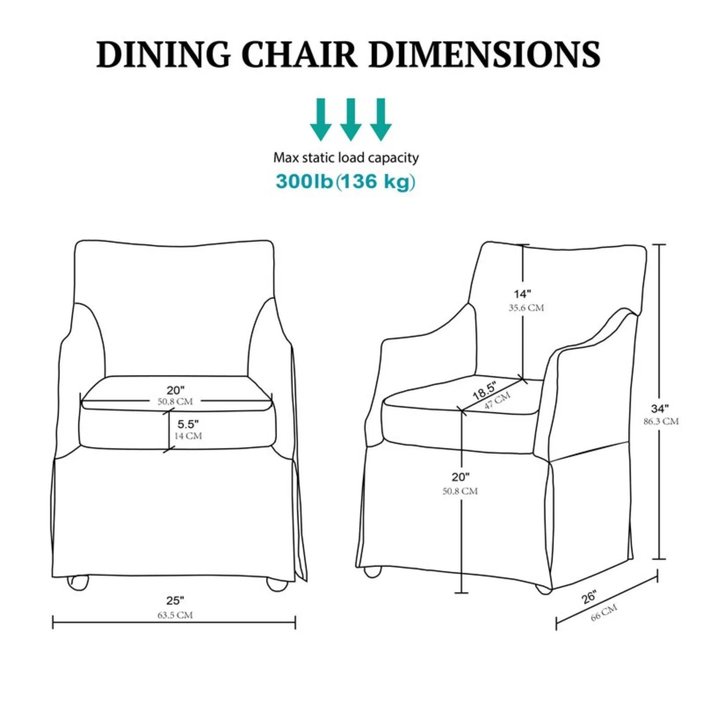 London - Upholstered Skirted Dining Arm Chair by Unique Piece Furniture