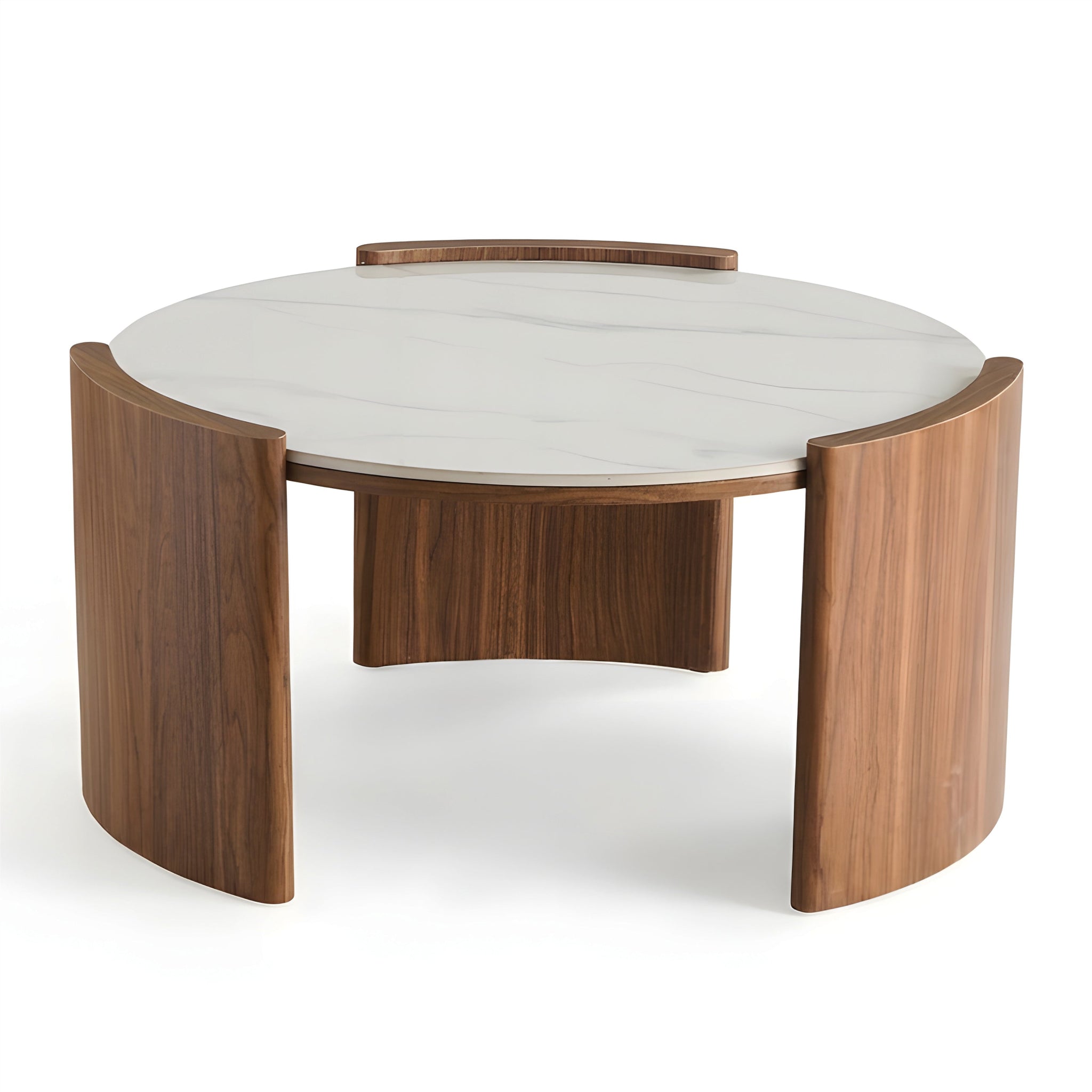 Modern Round Sintered Stone Coffee Table by HouseOfZazla