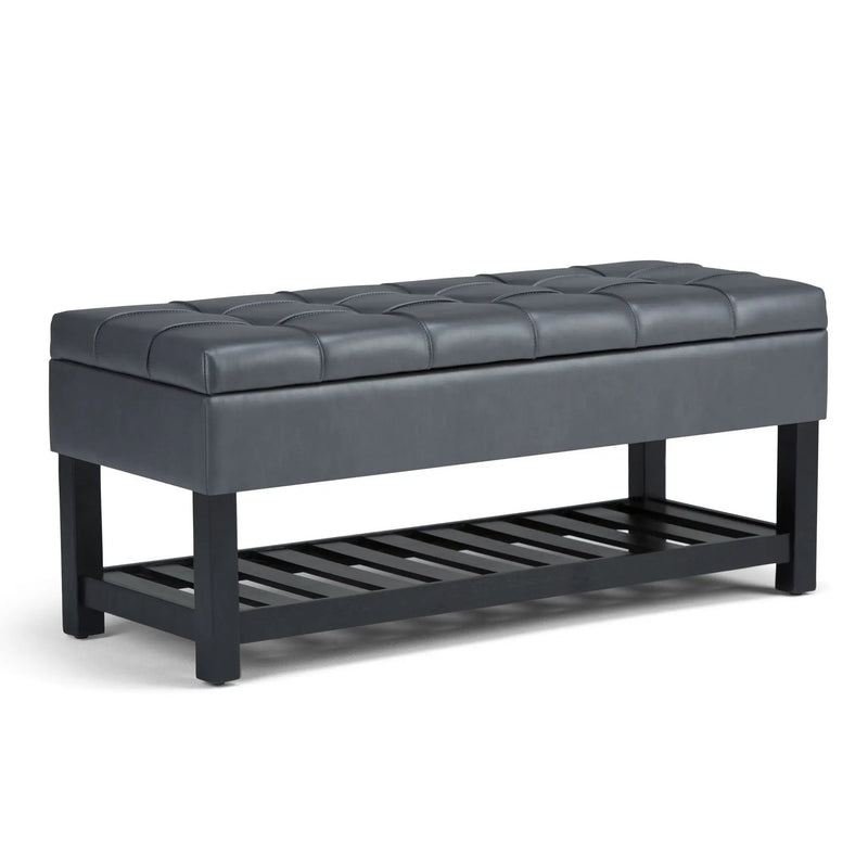 Saxon - Upholstered Transitional Storage Ottoman Bench by Unique Piece Furniture