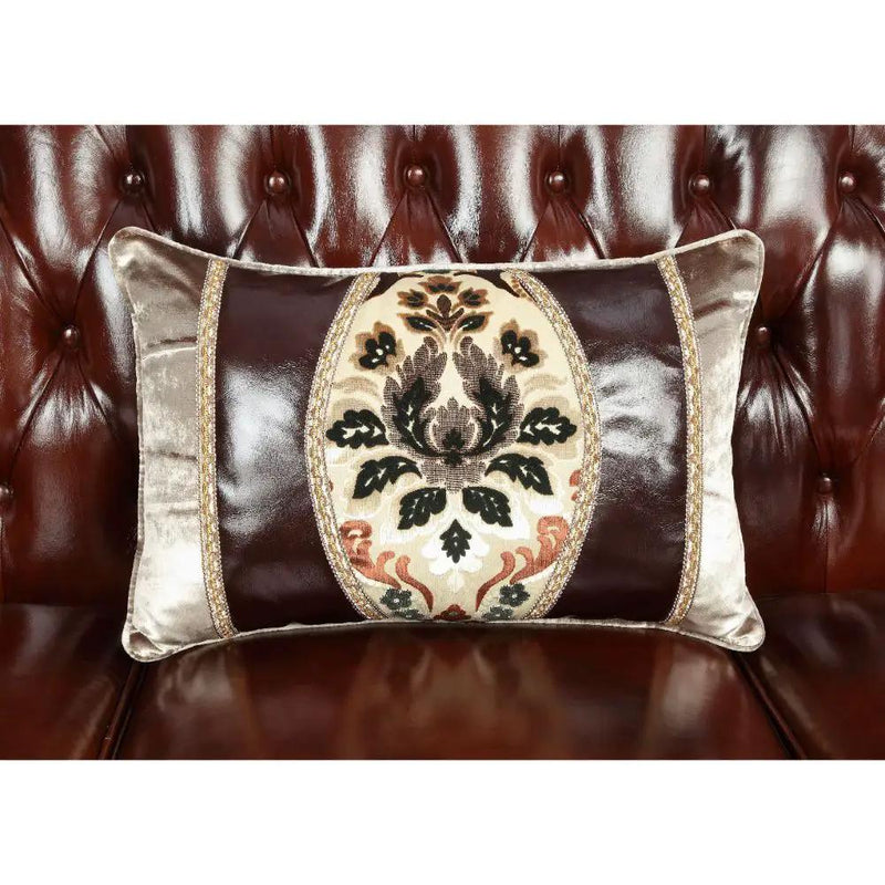 Eustoma - Chair - Cherry Top Grain Leather Match & Walnut by Unique Piece Furniture
