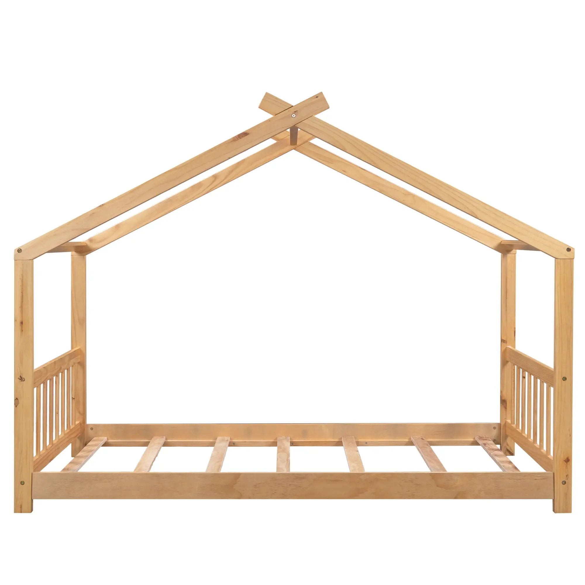 House Platform Bed With Headboard And Footboard, Roof Design by Unique Piece Furniture