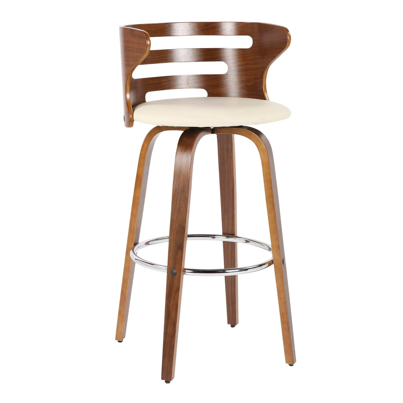 Cosini - Mid Century Modern Fixed Height Barstool With Swivel (Set of 2) by HouseOfZazla