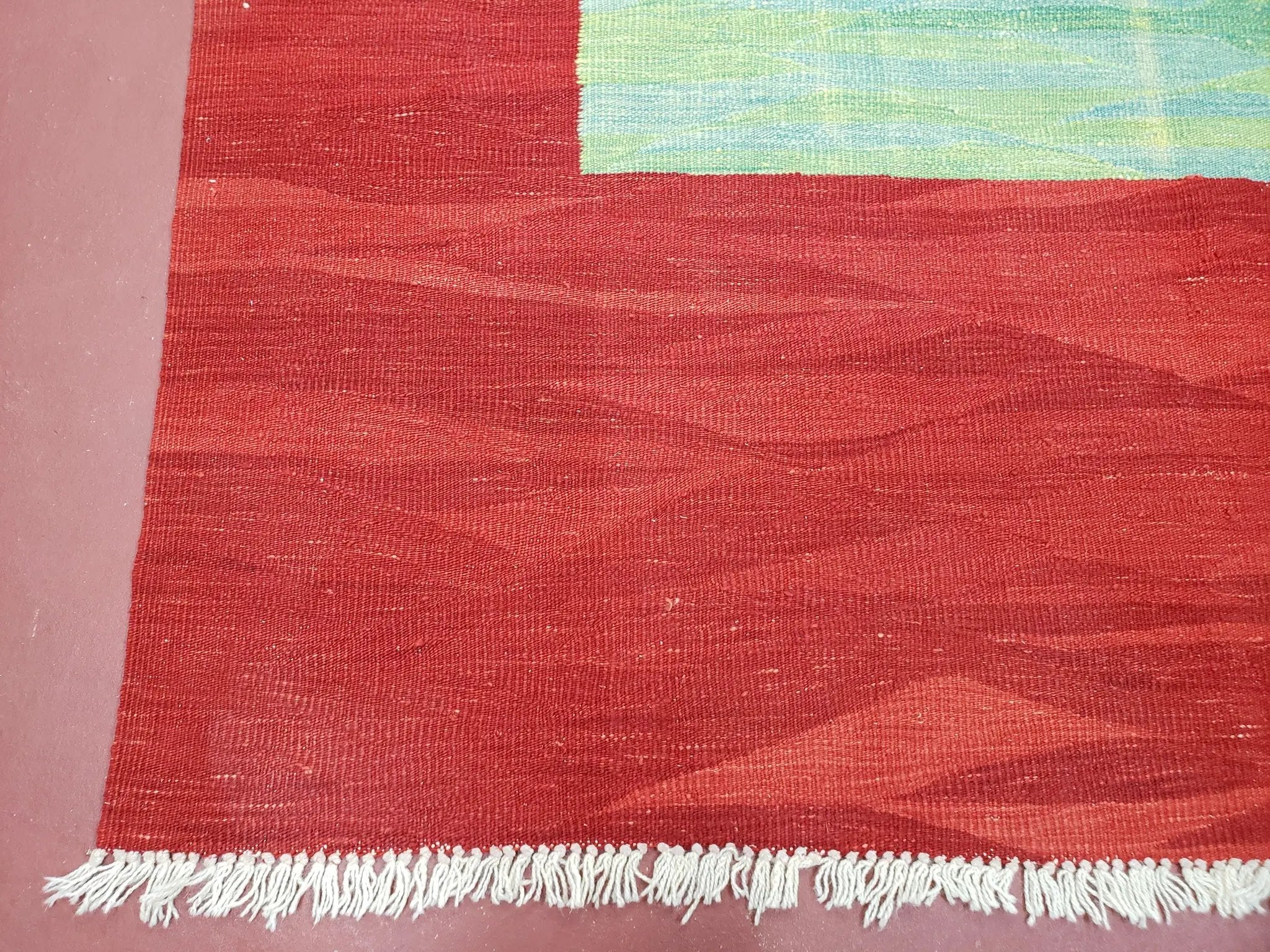 Red Turkish Kilim Rug, 5x7 - 6x8 Rugs, Red and Green Kilim Carpet, Kilim Area Rugs, Flatweave No Pile Rug, New Turkish Rug, Handmade Kilim by Jewel Rugs