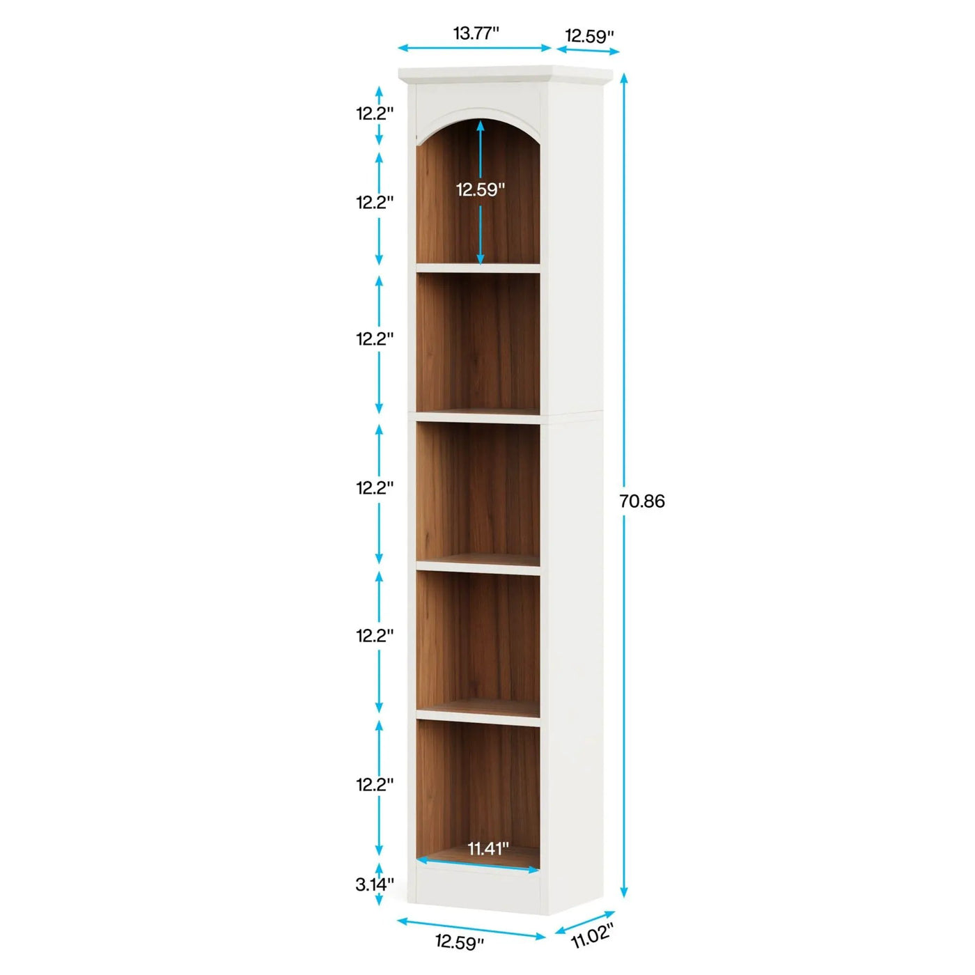 5 Tier Library Bookcase For Living Room by HouseOfZazla