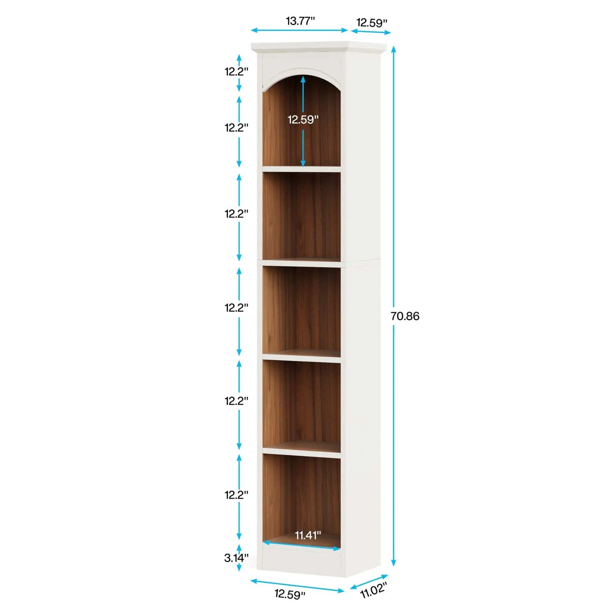 5 Tier Library Bookcase For Living Room by HouseOfZazla