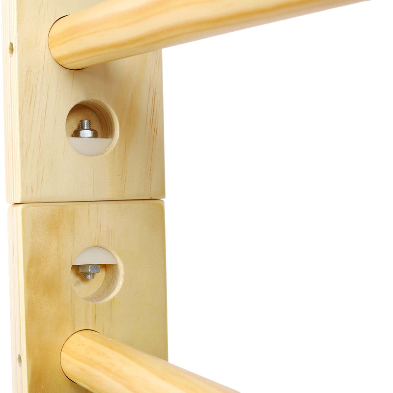 Swedish Ladder, Stall Bars Set For Physical Therapy & Gymnastics - Natural by HouseOfZazla