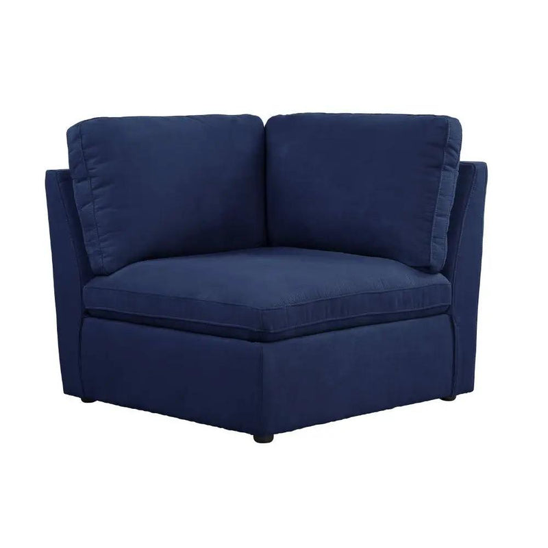 Crosby - Modular Wedge - Blue Fabric by Unique Piece Furniture