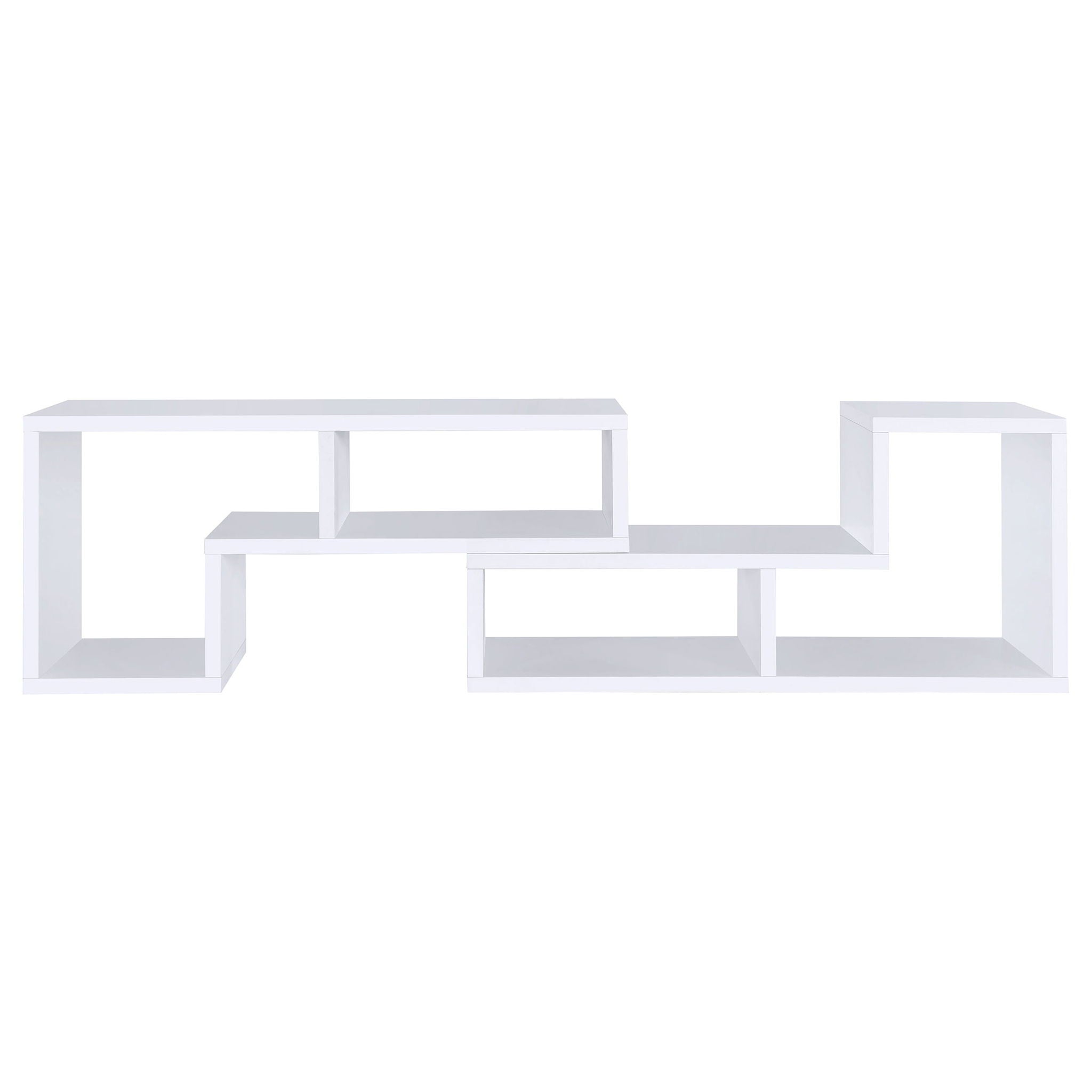 Convertable L-Shaped Bookcase With Open Shelves - White by HouseOfZazla