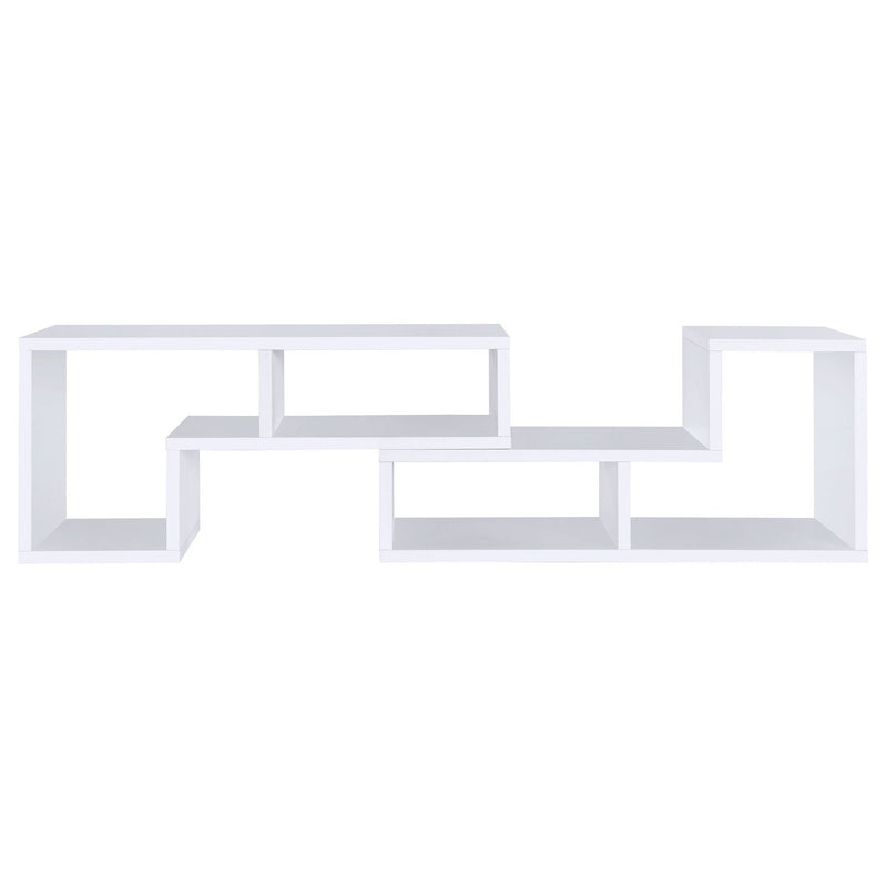 Convertable L-Shaped Bookcase With Open Shelves - White by HouseOfZazla