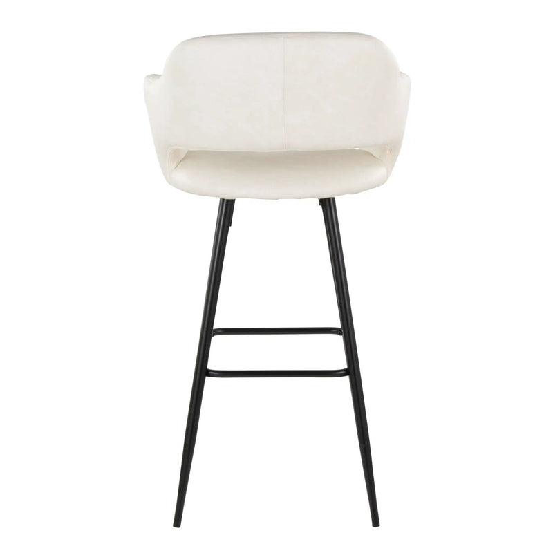 Margarite - Contemporary Fixed Height BarStool With Square Footrest (Set of 2) by Unique Piece Furniture