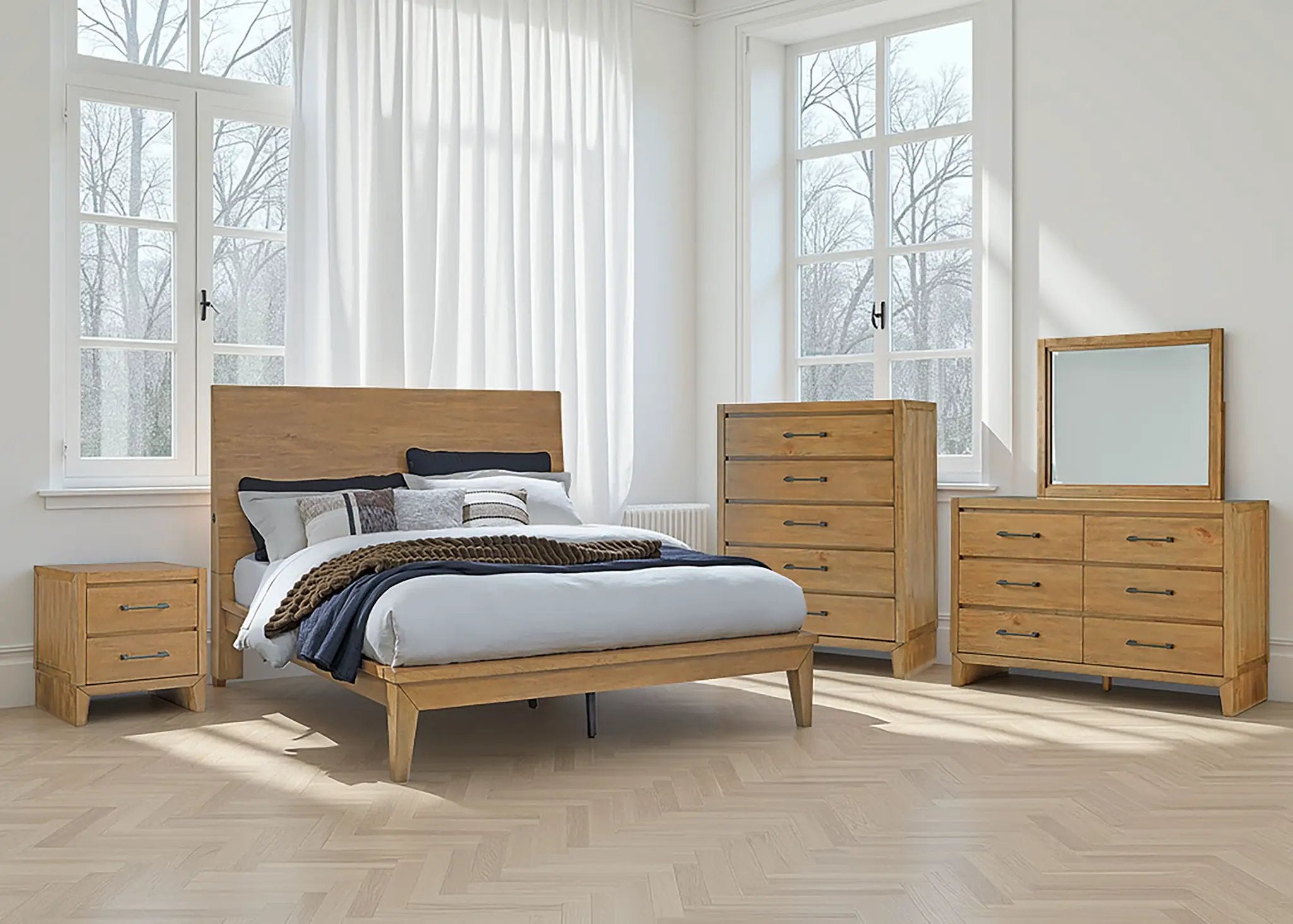 Sherbana - Panel Bed by Unique Piece Furniture