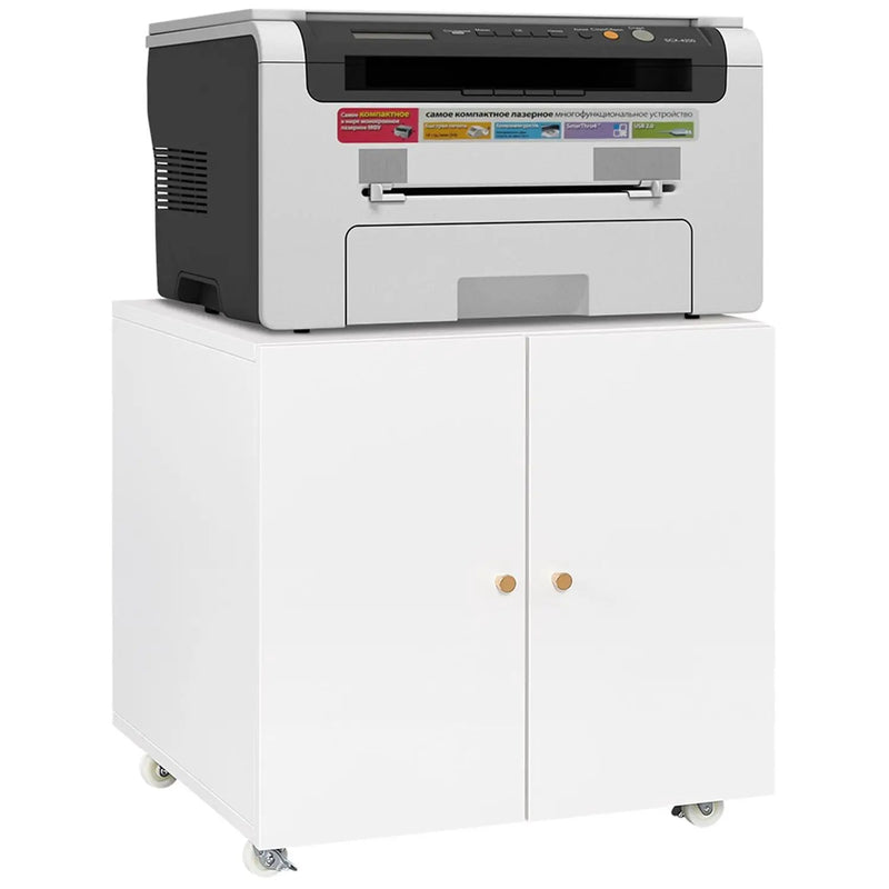 Office Furniture Copier Cabinet 2 Door Steel Copier Stand Mobile Pedestal File Printer Stand by HouseOfZazla
