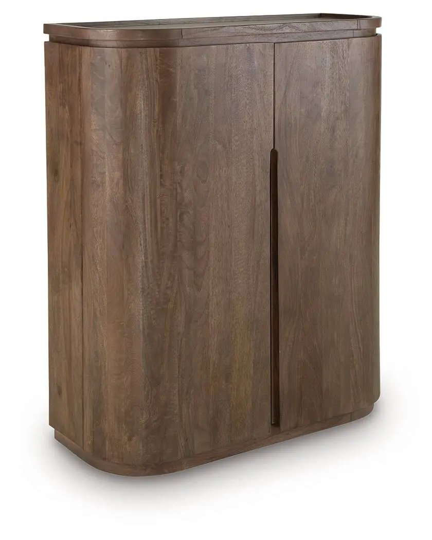 Landermont - Bar Cabinet - Medium Brown by Unique Piece Furniture