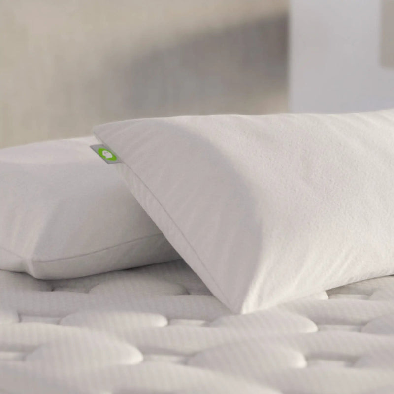 Ghostpillow - Faux Down Luxury Pillow With Microfiber Gel Clusters, Cotton Cover - White by HouseOfZazla